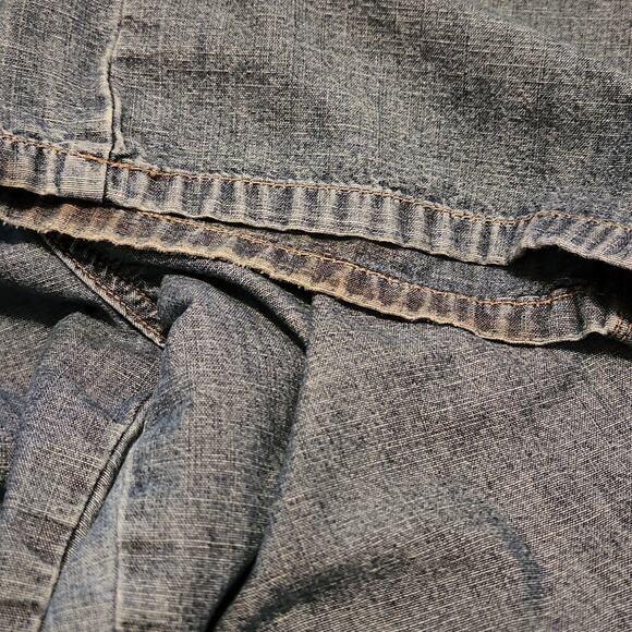 Vintage Tommy Hilfiger Wide Leg Jeans Size 8 Light Wash Hook Zip Y2K Preppy 2001 - Picture 8 of 11